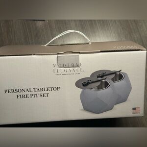 Moderne Elegance Tabletop Fire Pit Set